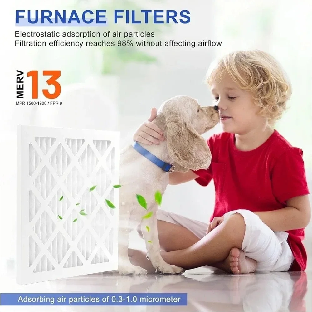 12x12x1 Air Filter 8 Pack Electrostatic Pleated HVAC Filter MERV 13 Furnace Air